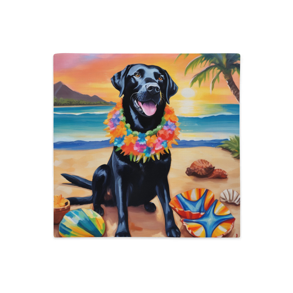 PugMug Custom Black Labrador Retriever Premium Pillow Case