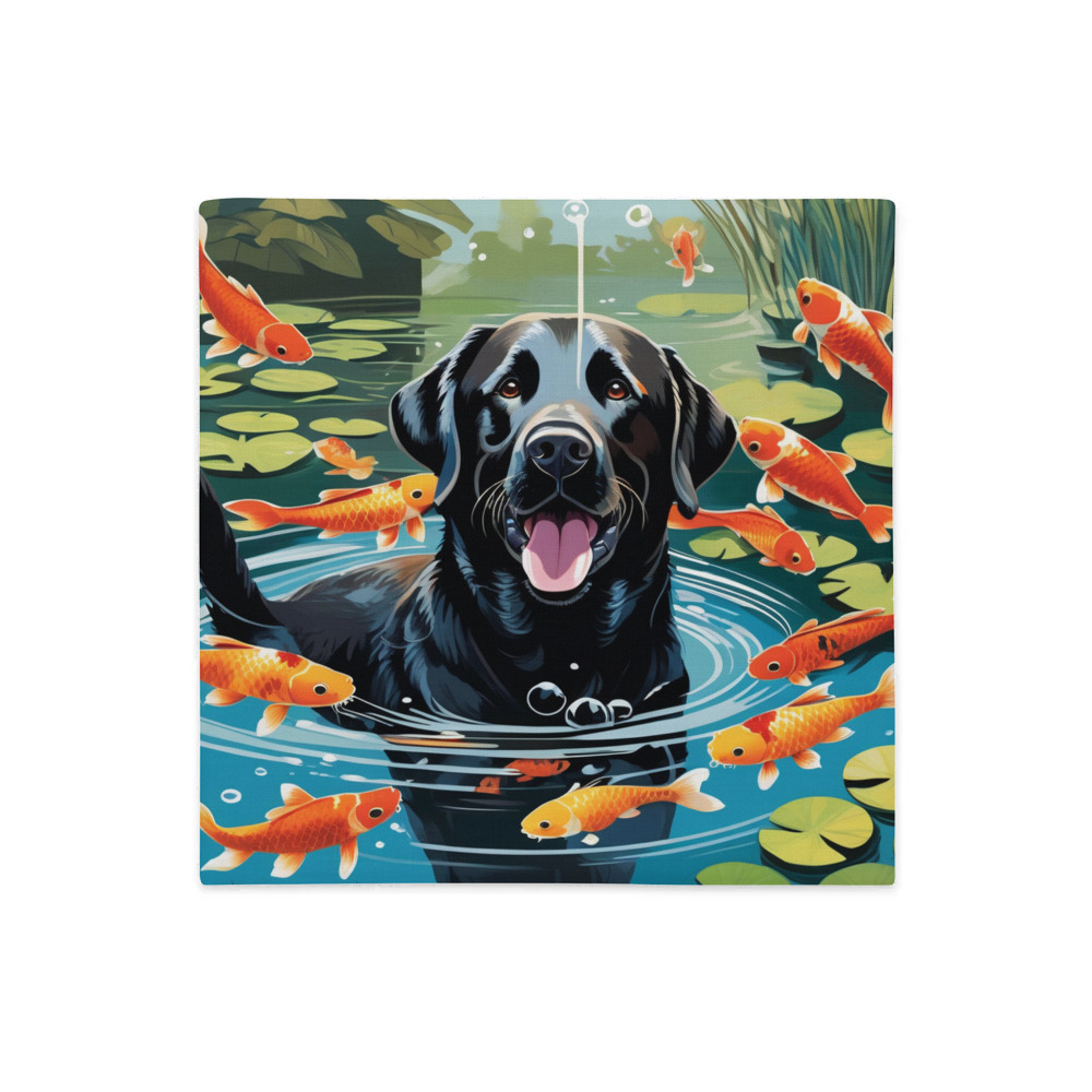 PugMug Custom Black Labrador Retriever Premium Pillow Case