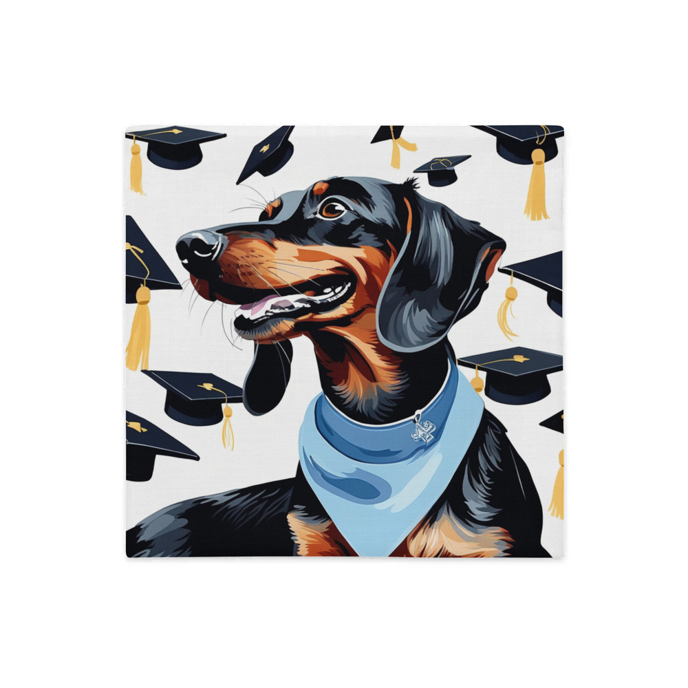 PugMug Custom Black Dachshund Premium Pillow Case