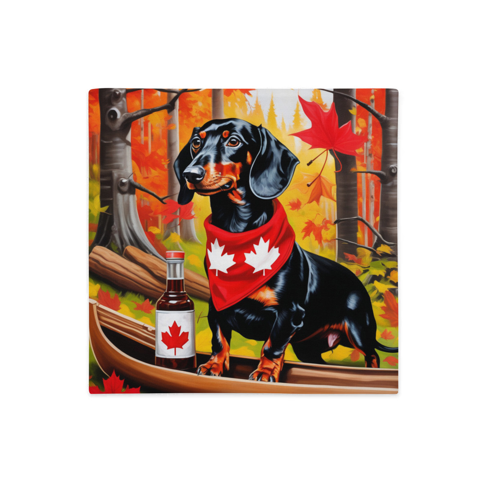 PugMug Custom Black Dachshund Premium Pillow Case