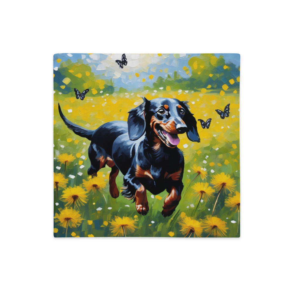 PugMug Custom Black Dachshund Premium Pillow Case