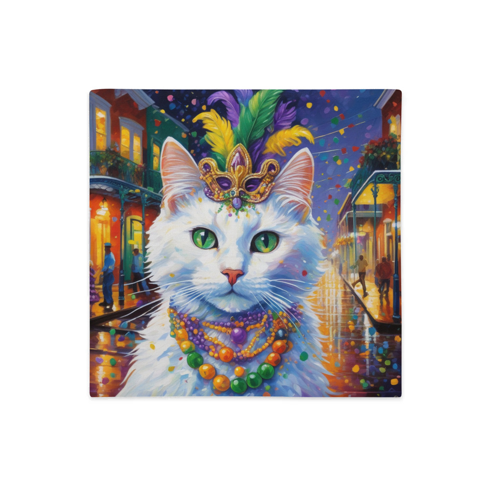 PugMug Custom White Companion Cat Premium Pillow Case