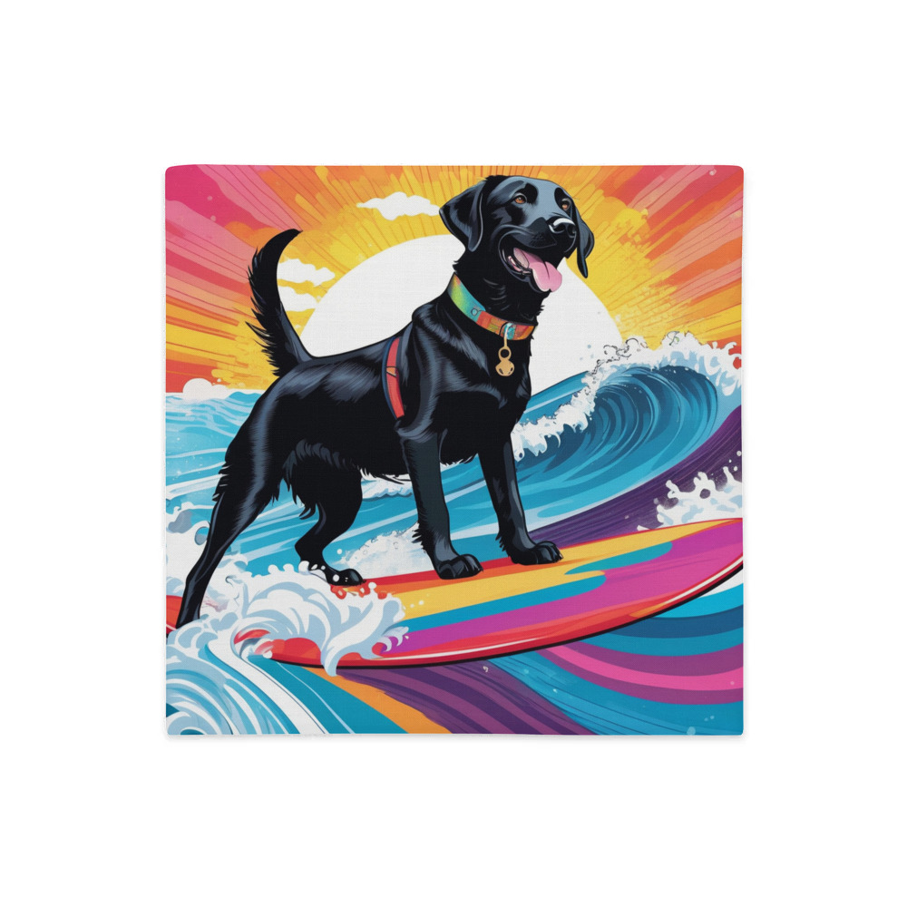 PugMug Custom Black Labrador Retriever Premium Pillow Case