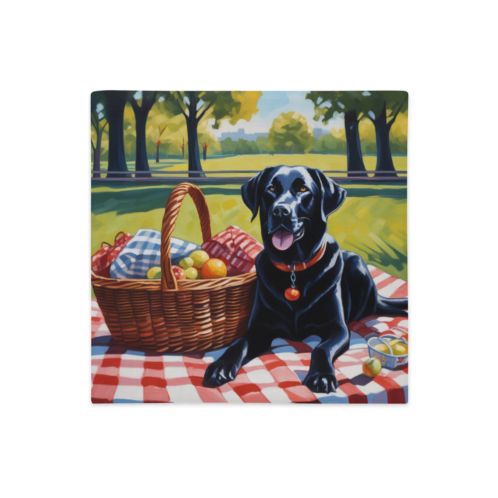PugMug Custom Black Labrador Retriever Premium Pillow Case
