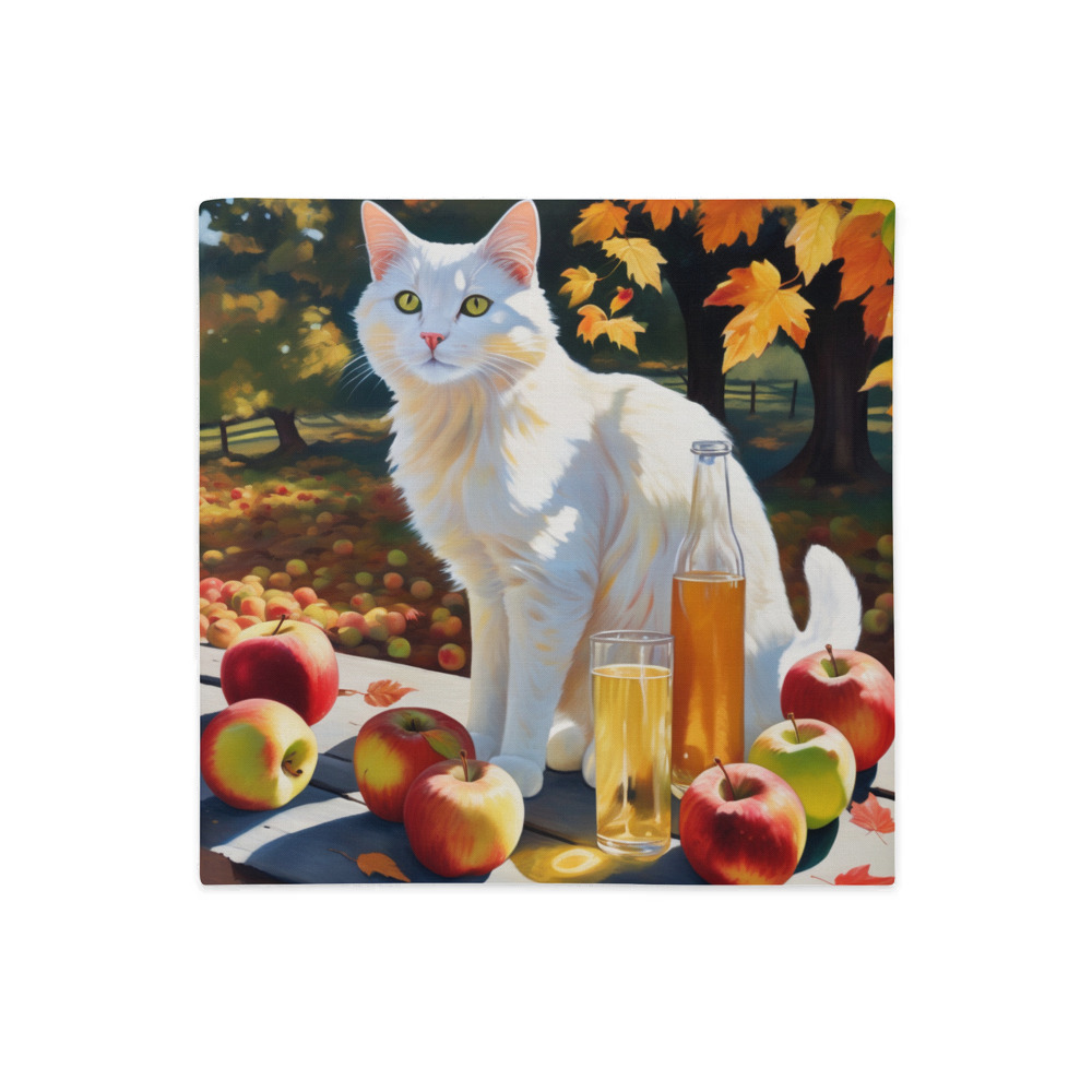 PugMug Custom White Companion Cat Premium Pillow Case