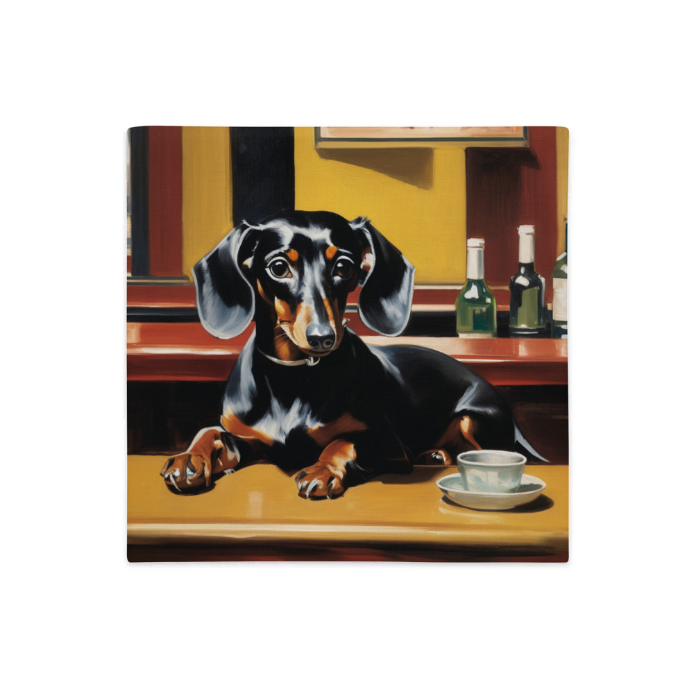 PugMug Custom Black Dachshund Premium Pillow Case