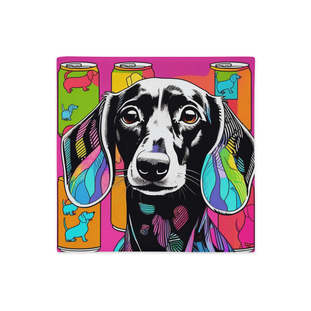 PugMug Custom Black Dachshund Premium Pillow Case