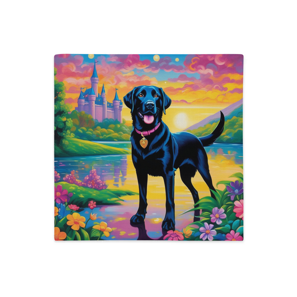 PugMug Custom Black Labrador Retriever Premium Pillow Case