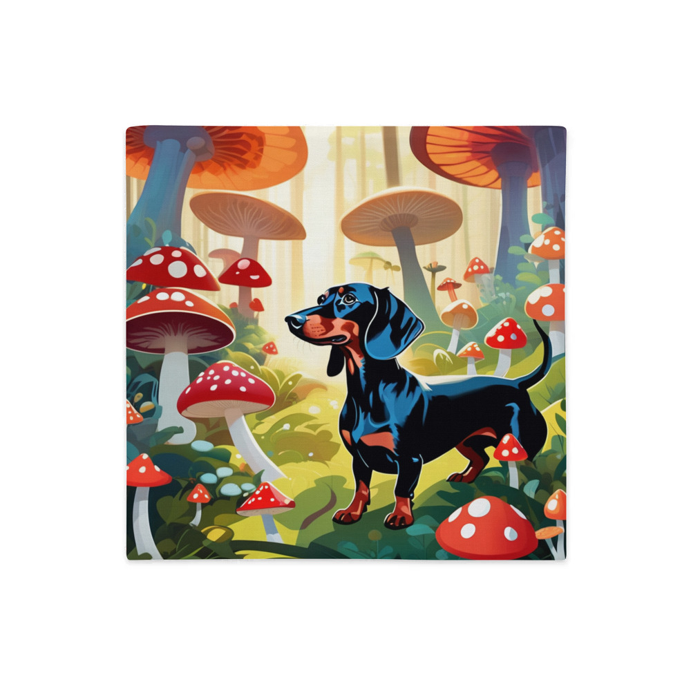 PugMug Custom Black Dachshund Premium Pillow Case