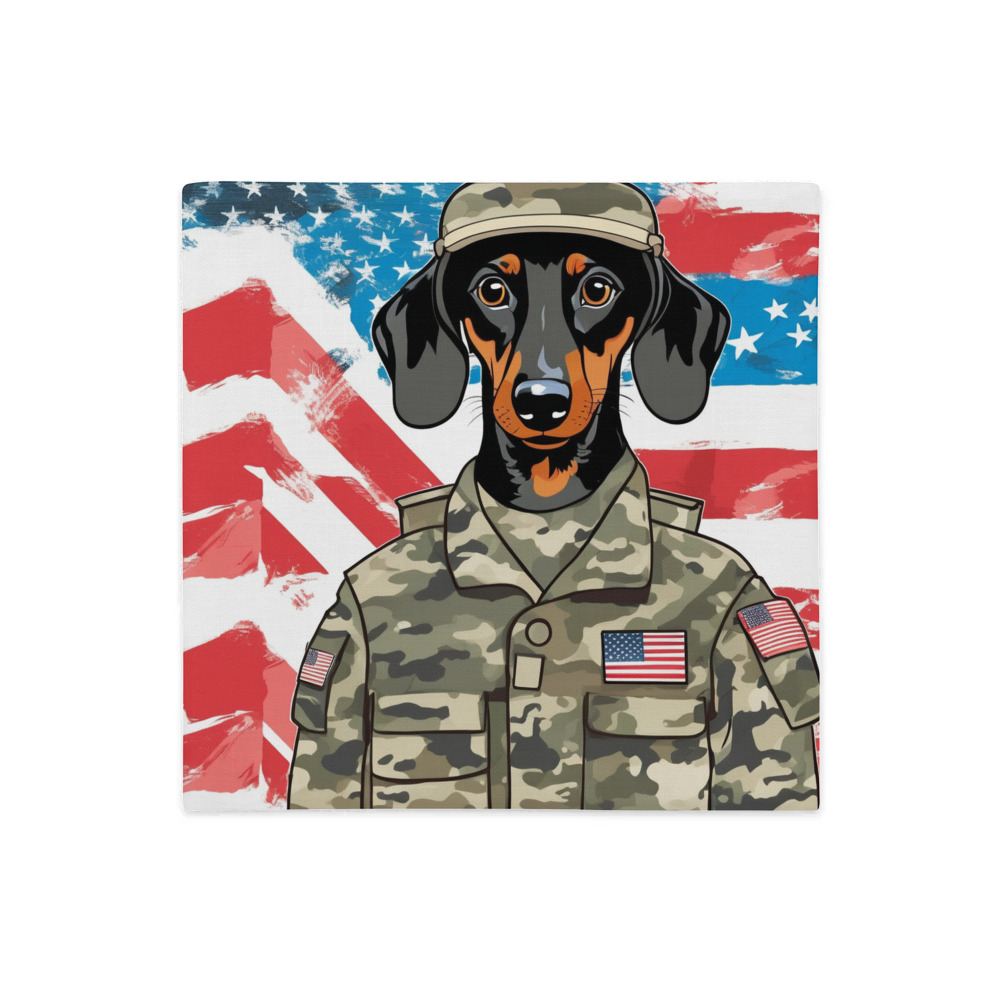 PugMug Custom Black Dachshund Premium Pillow Case