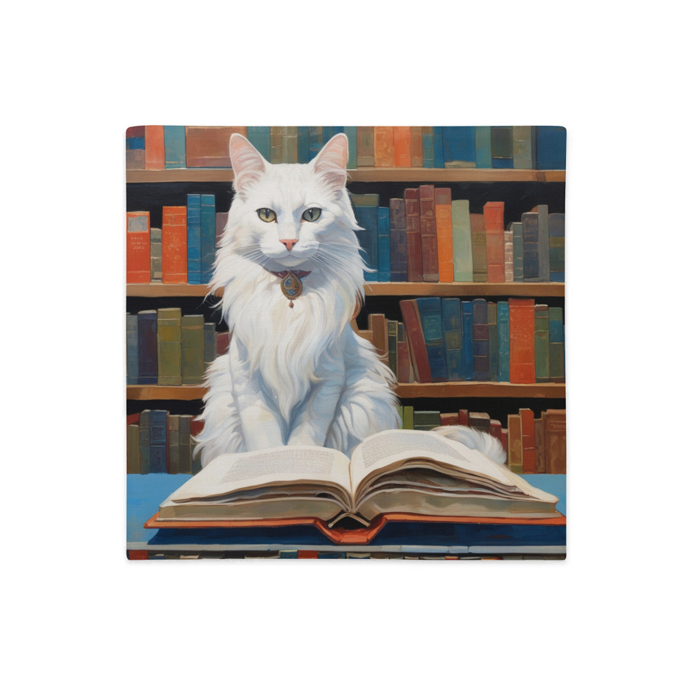 PugMug Custom White Companion Cat Premium Pillow Case