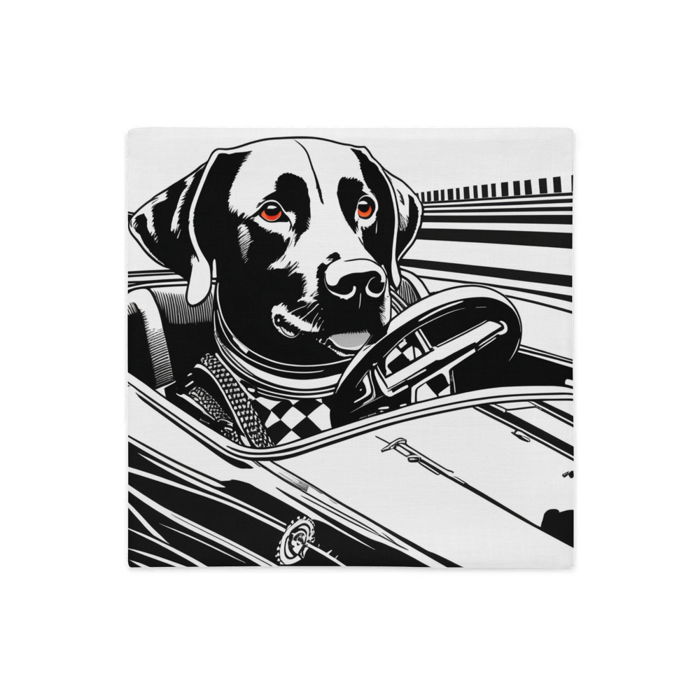 PugMug Custom Black Labrador Retriever Premium Pillow Case