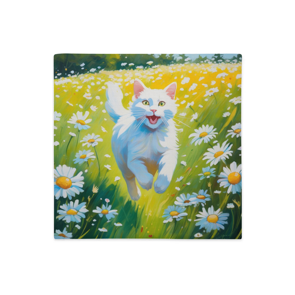 PugMug Custom White Companion Cat Premium Pillow Case