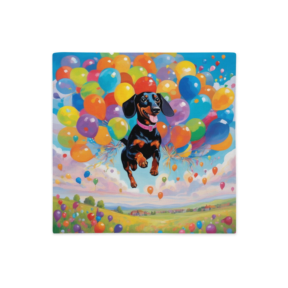 PugMug Custom Black Dachshund Premium Pillow Case