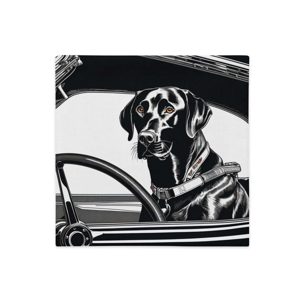 PugMug Custom Black Labrador Retriever Premium Pillow Case