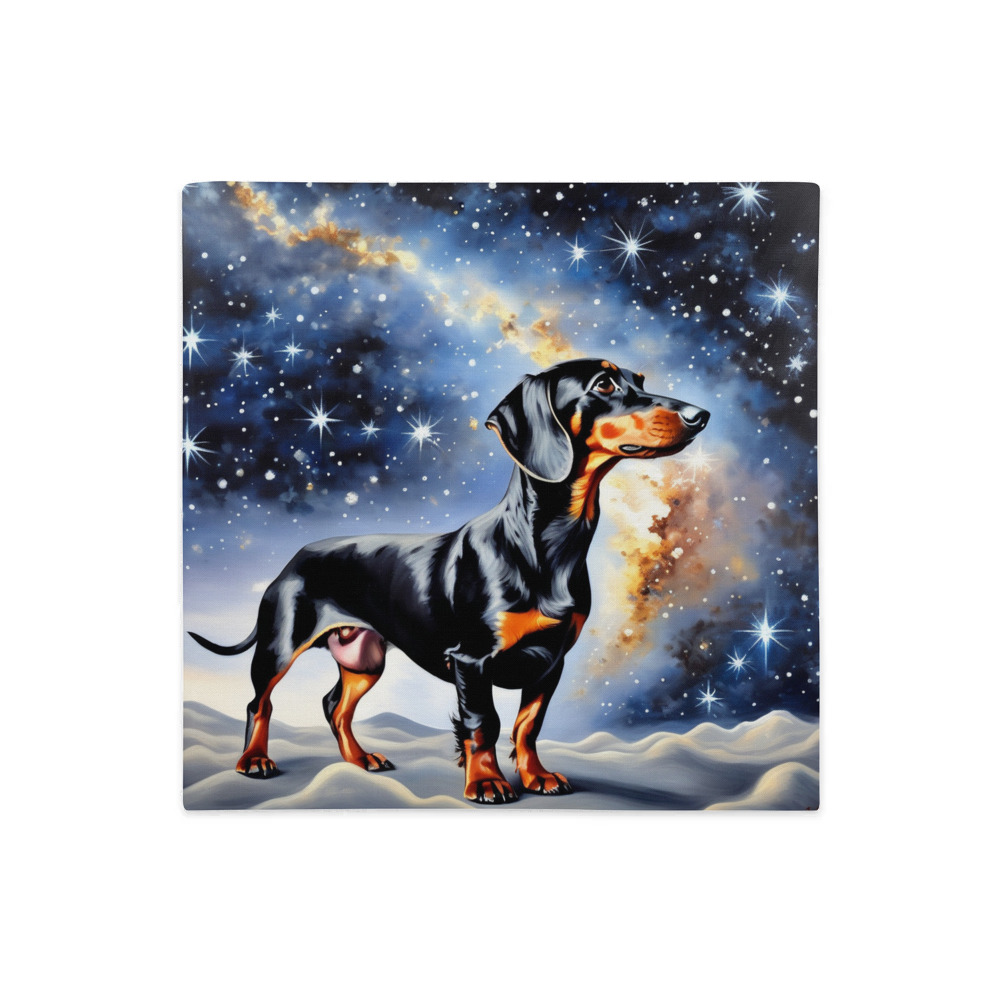 PugMug Custom Black Dachshund Premium Pillow Case