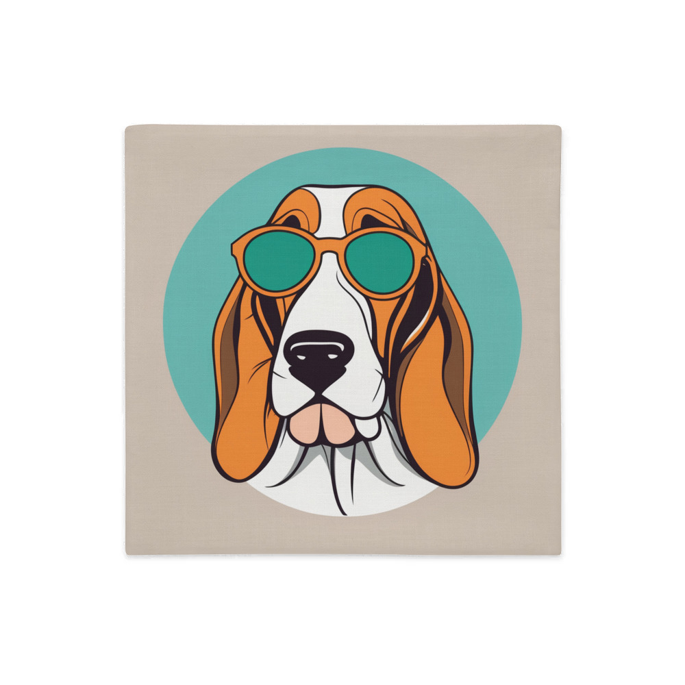 PugMug Custom Basset Hound Premium Pillow Case
