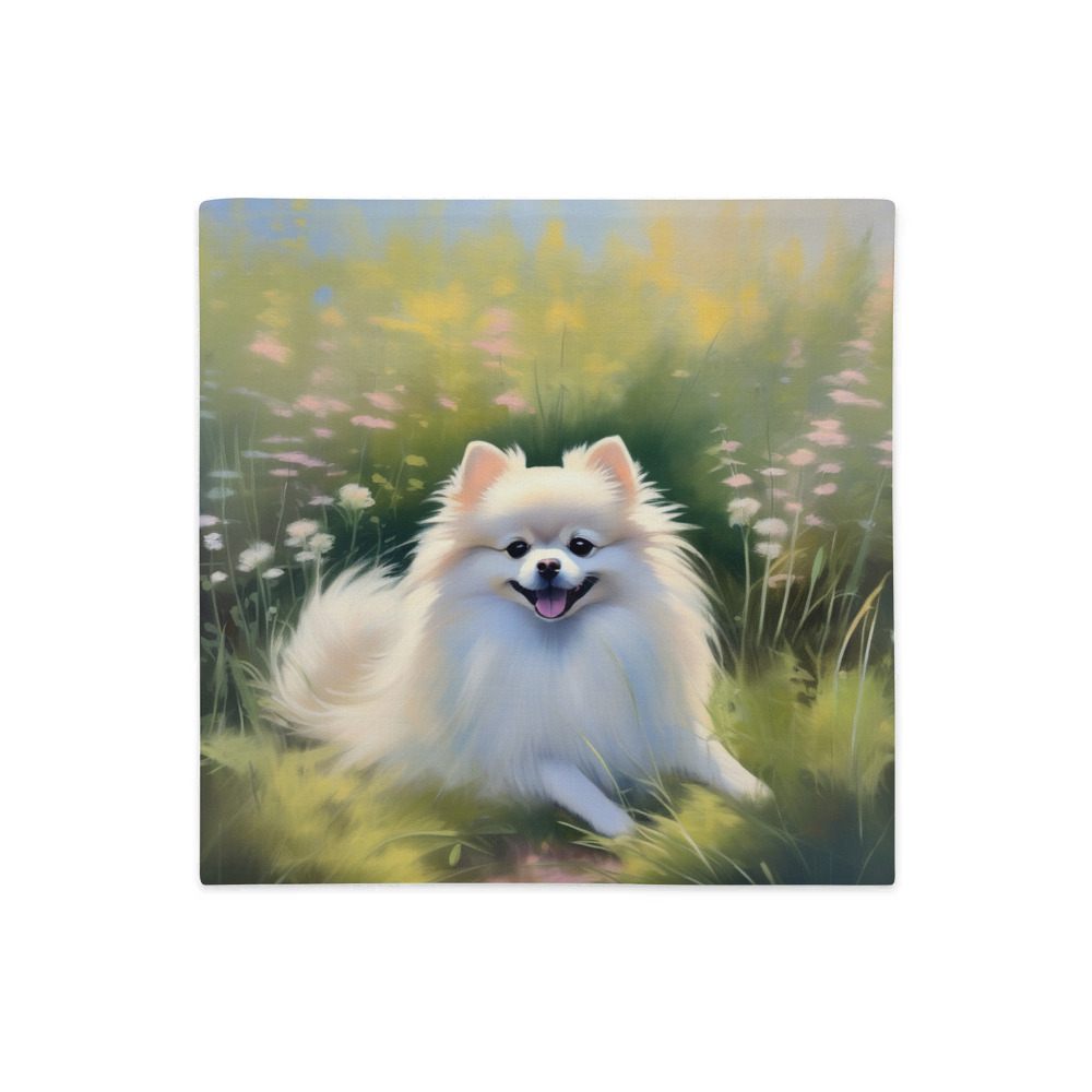 PugMug Custom White Pomeranian Premium Pillow Case