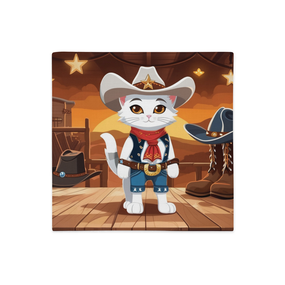 PugMug Custom White Companion Cat Premium Pillow Case