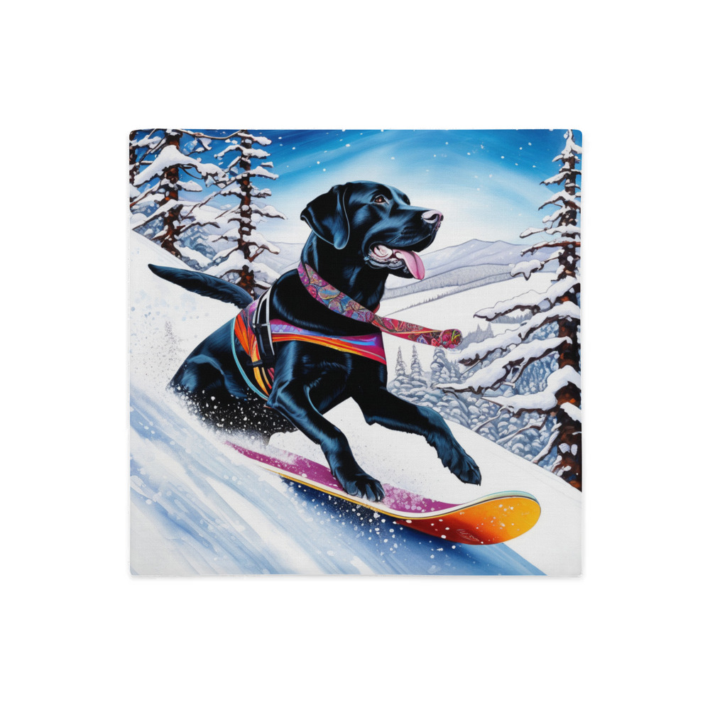 PugMug Custom Black Labrador Retriever Premium Pillow Case