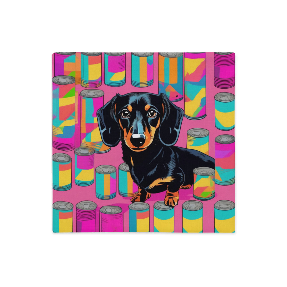 PugMug Custom Black Dachshund Premium Pillow Case