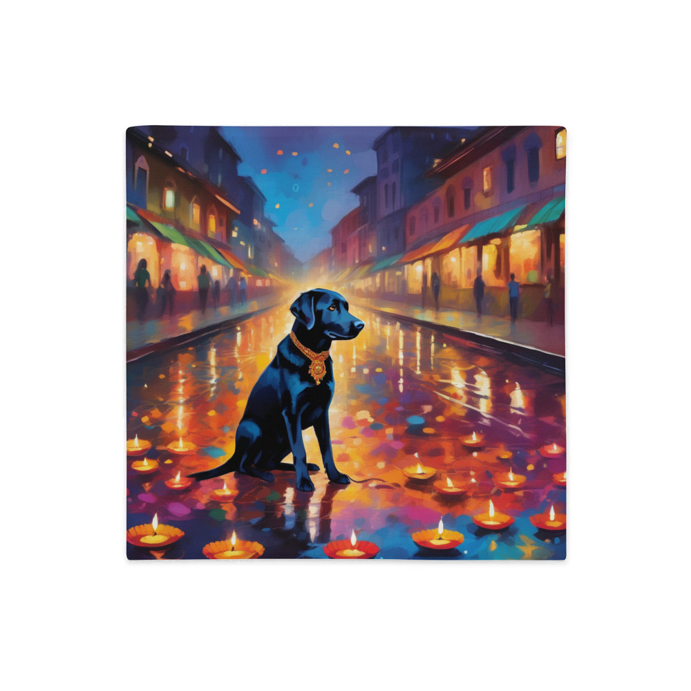 PugMug Custom Black Labrador Retriever Premium Pillow Case