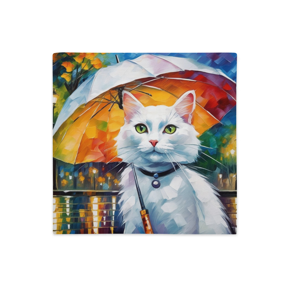 PugMug Custom White Companion Cat Premium Pillow Case