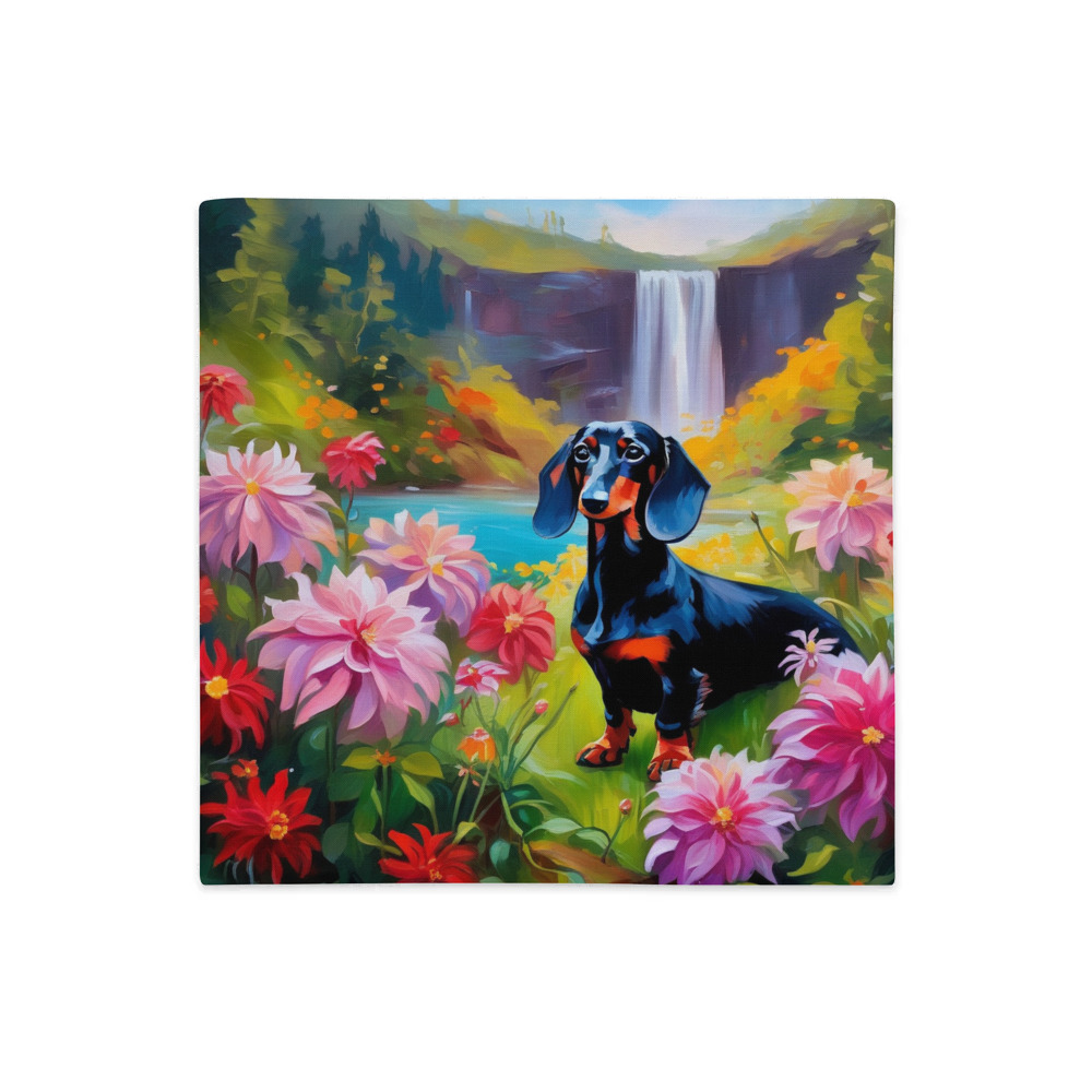 PugMug Custom Black Dachshund Premium Pillow Case