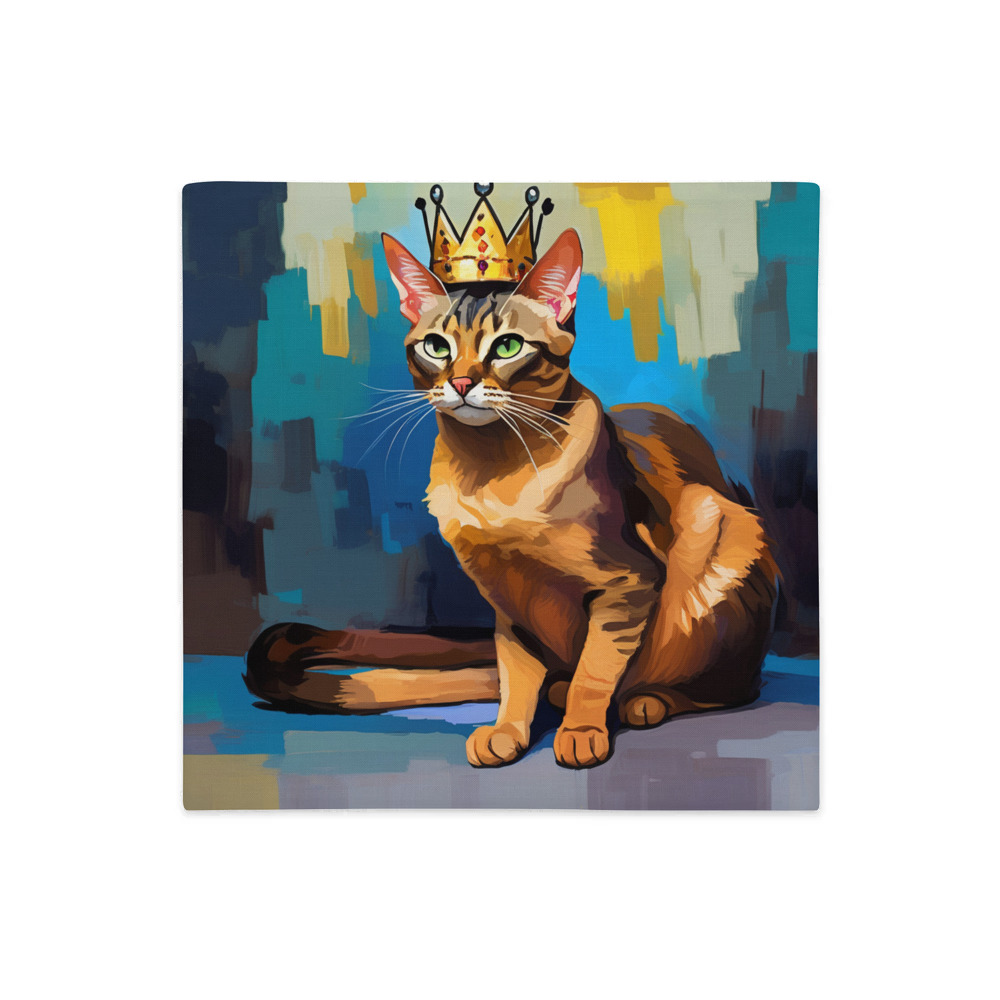 PugMug Custom Tabby Abyssinian Cat Premium Pillow Case