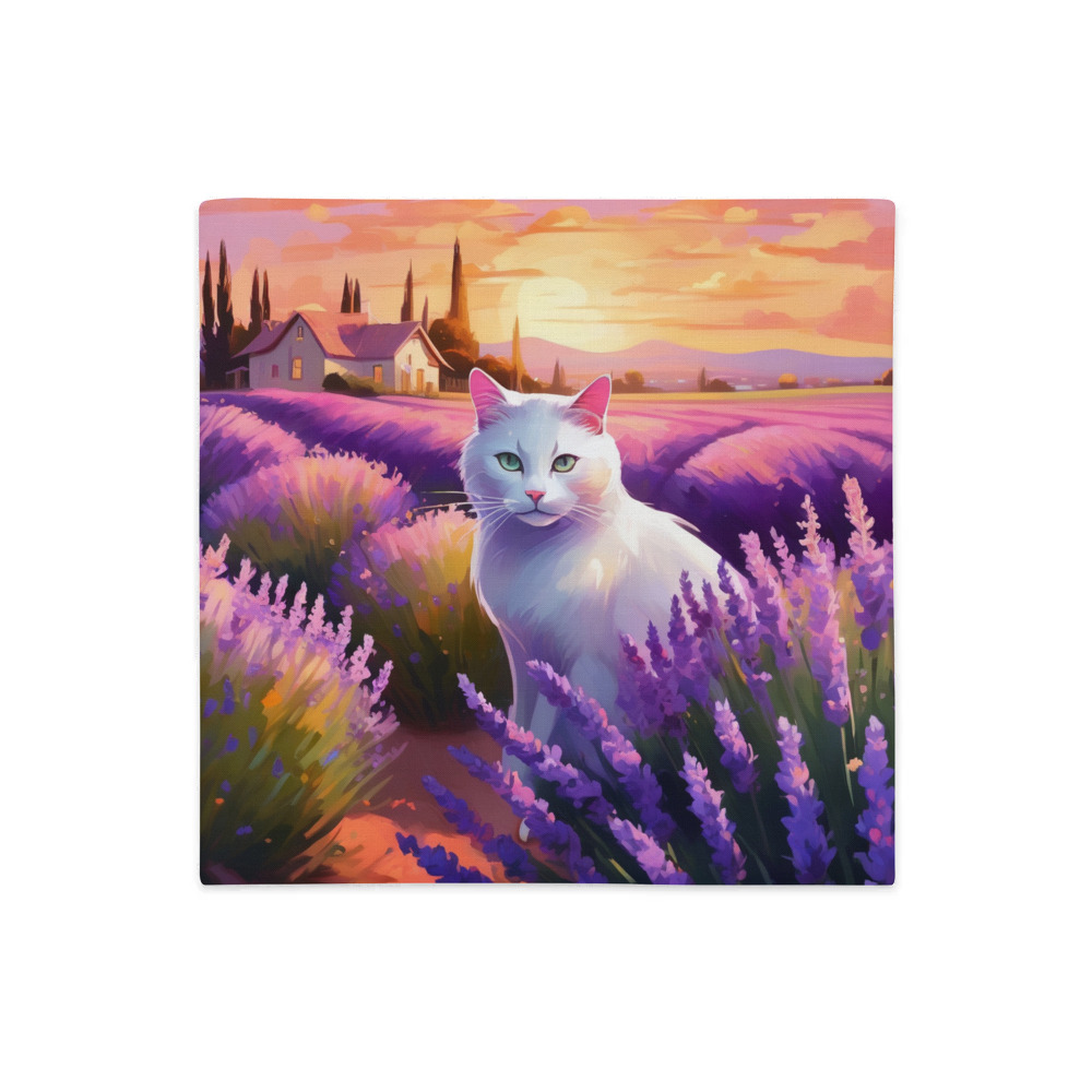 PugMug Custom White Companion Cat Premium Pillow Case