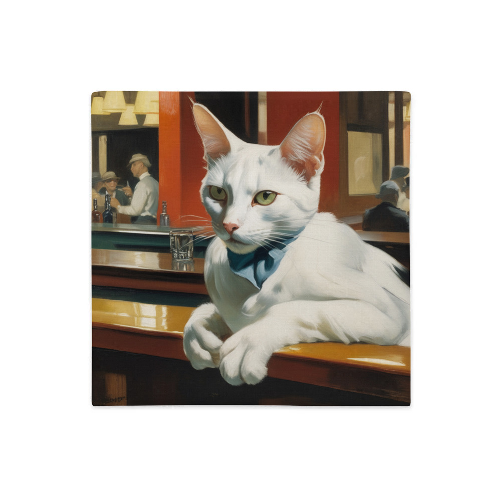 PugMug Custom White Companion Cat Premium Pillow Case