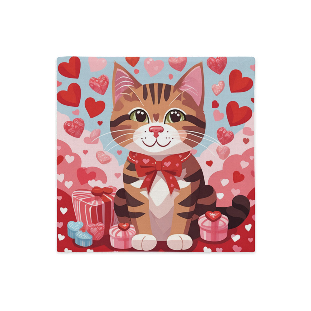 PugMug Custom Tabby Companion Cat Premium Pillow Case