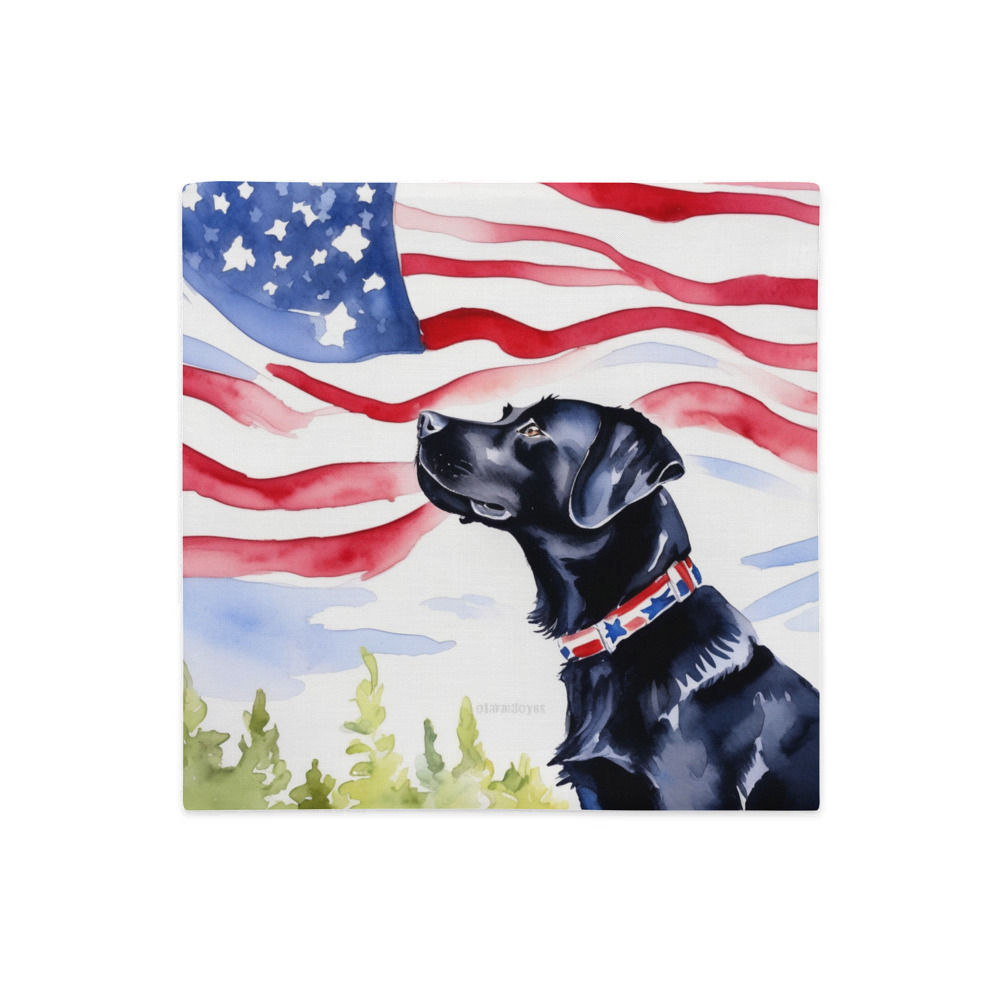 PugMug Custom Black Labrador Retriever Premium Pillow Case