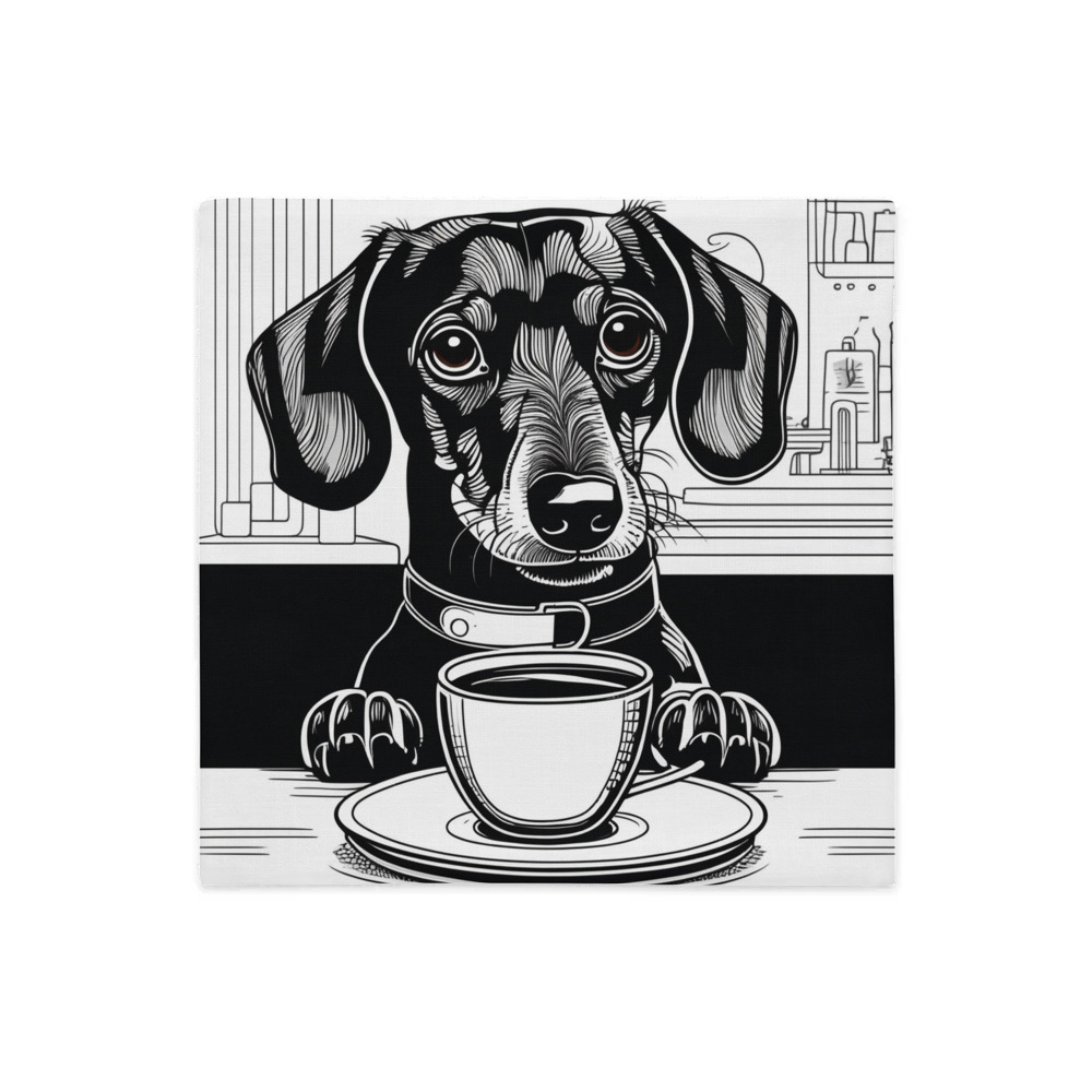 PugMug Custom Black Dachshund Premium Pillow Case
