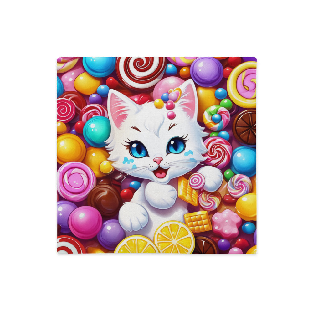 PugMug Custom White Companion Cat Premium Pillow Case