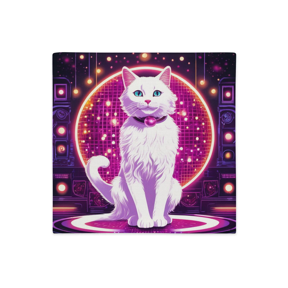 PugMug Custom White Companion Cat Premium Pillow Case