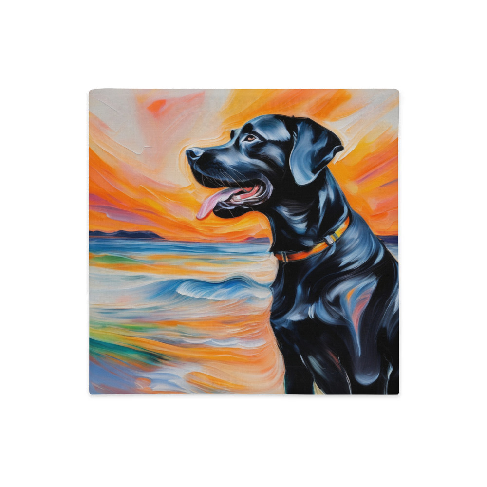 PugMug Custom Black Labrador Retriever Premium Pillow Case