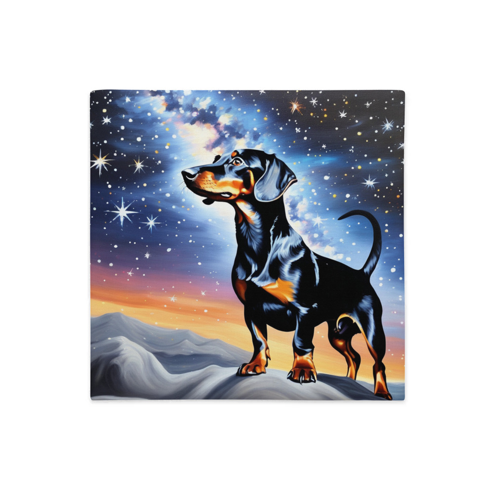 PugMug Custom Black Dachshund Premium Pillow Case