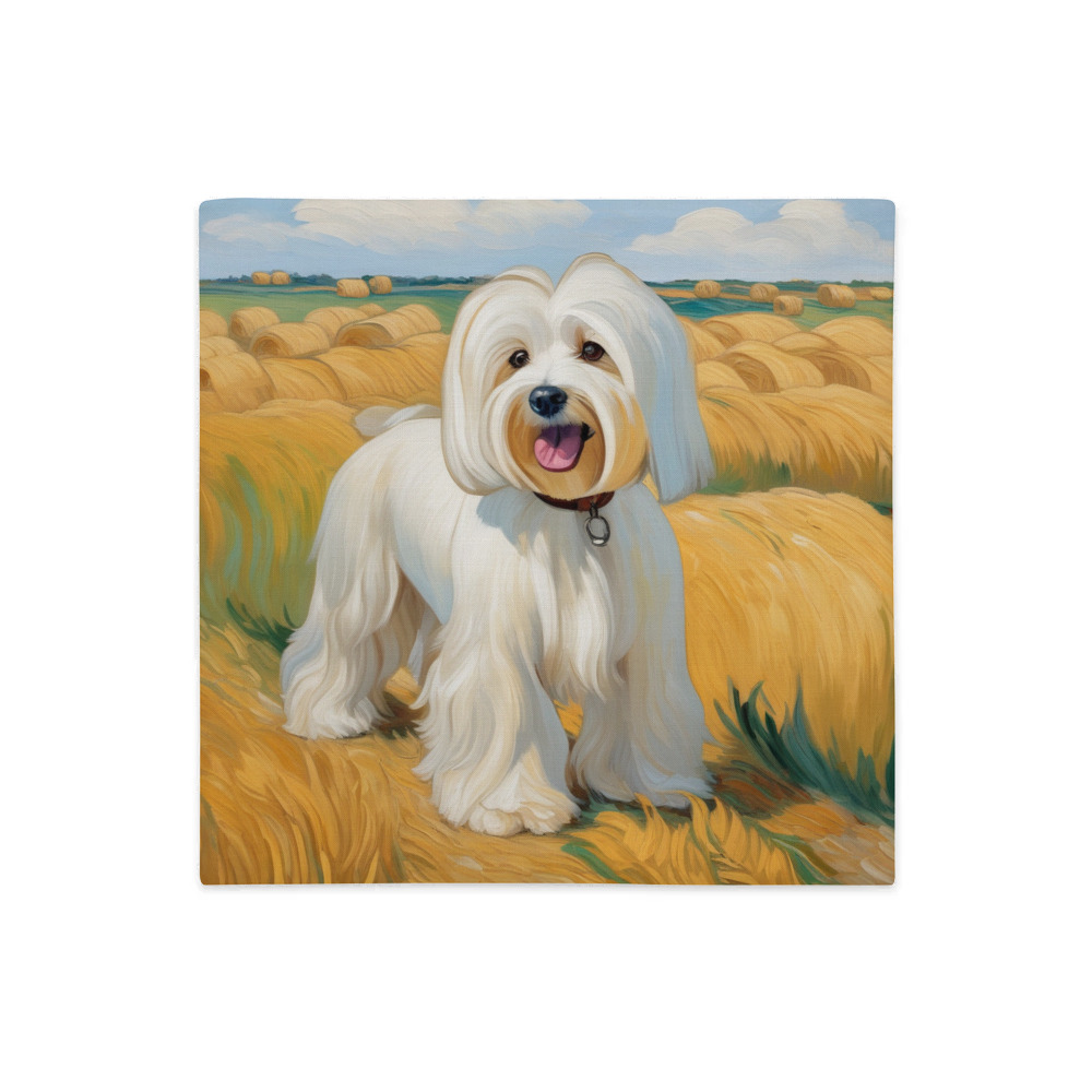 PugMug Custom White Havanese Dog Premium Pillow Case