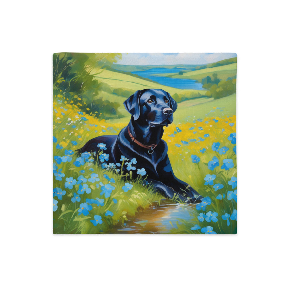 PugMug Custom Black Labrador Retriever Premium Pillow Case