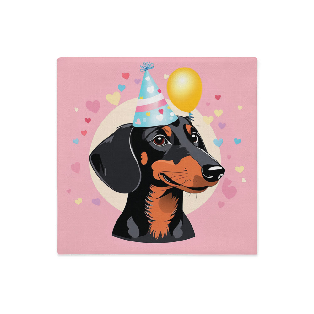 PugMug Custom Black Dachshund Premium Pillow Case