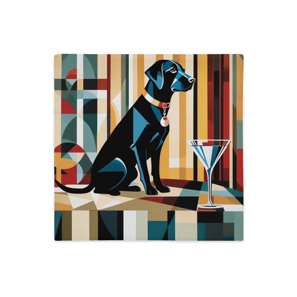 PugMug Custom Black Labrador Retriever Premium Pillow Case