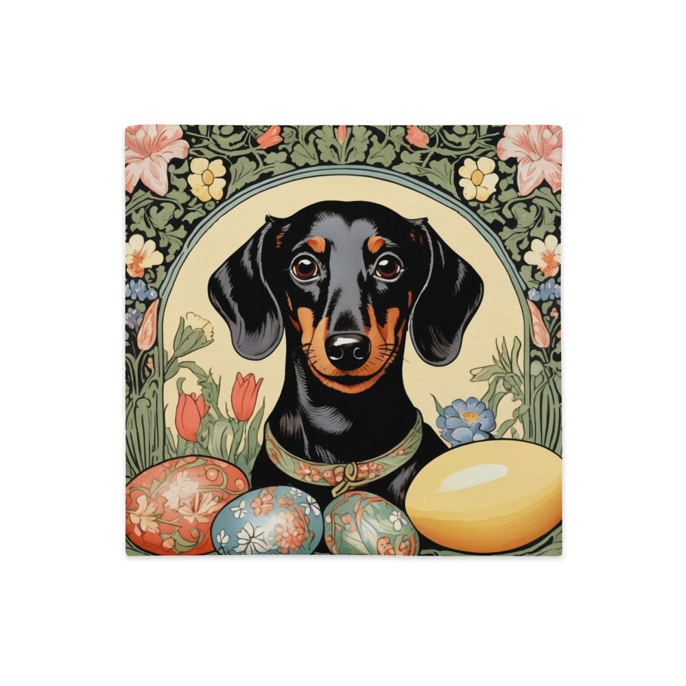 PugMug Custom Black Dachshund Premium Pillow Case