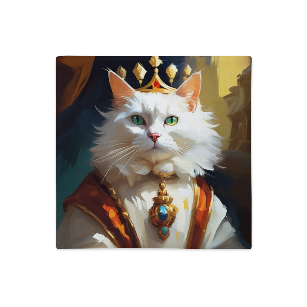 PugMug Custom White Companion Cat Premium Pillow Case