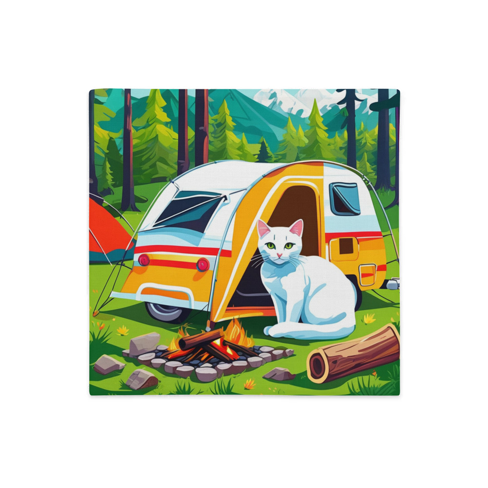 PugMug Custom White Companion Cat Premium Pillow Case