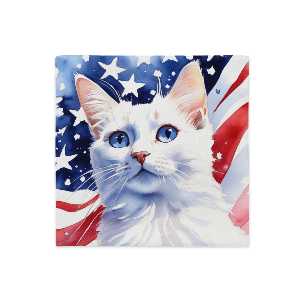 PugMug Custom White Companion Cat Premium Pillow Case