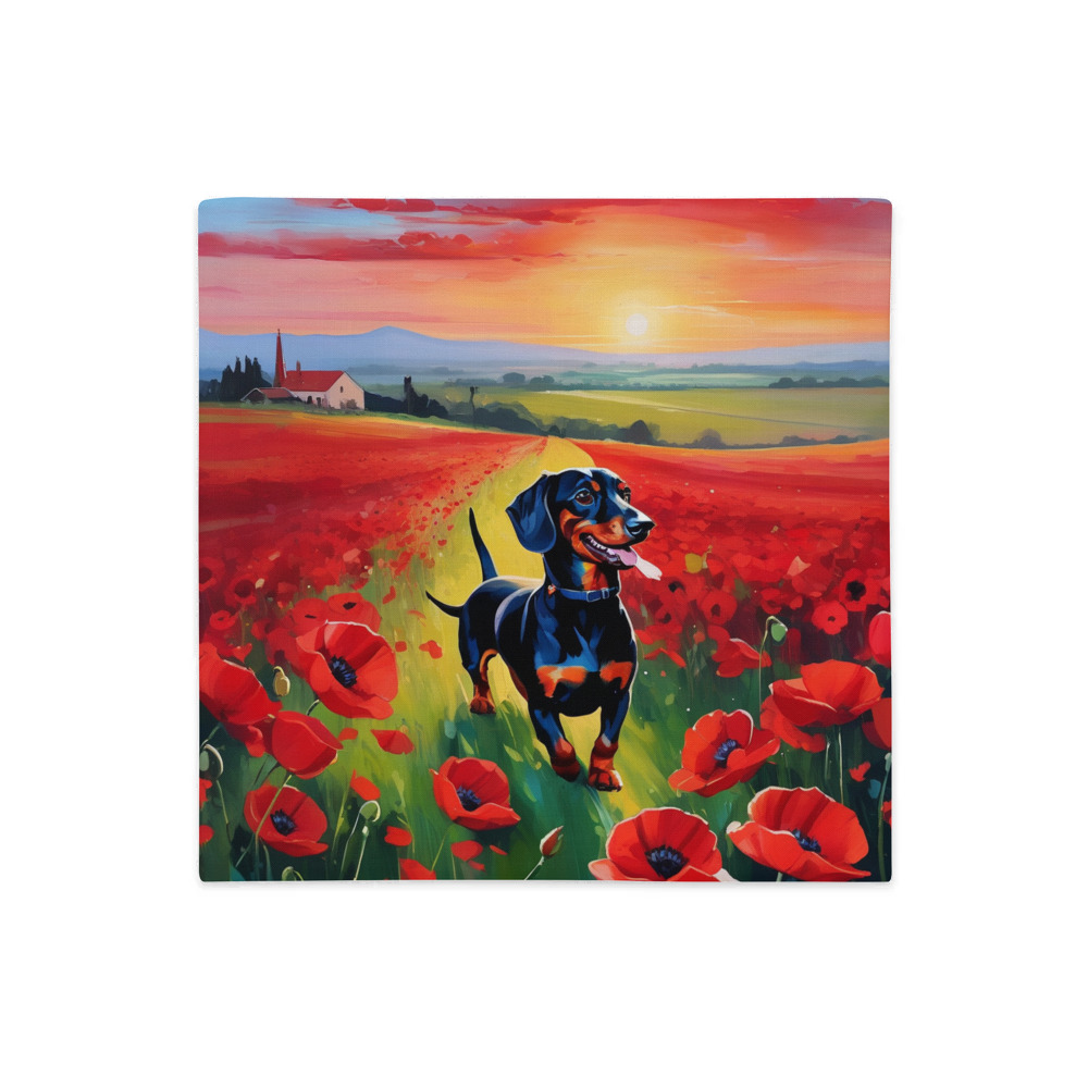 PugMug Custom Black Dachshund Premium Pillow Case