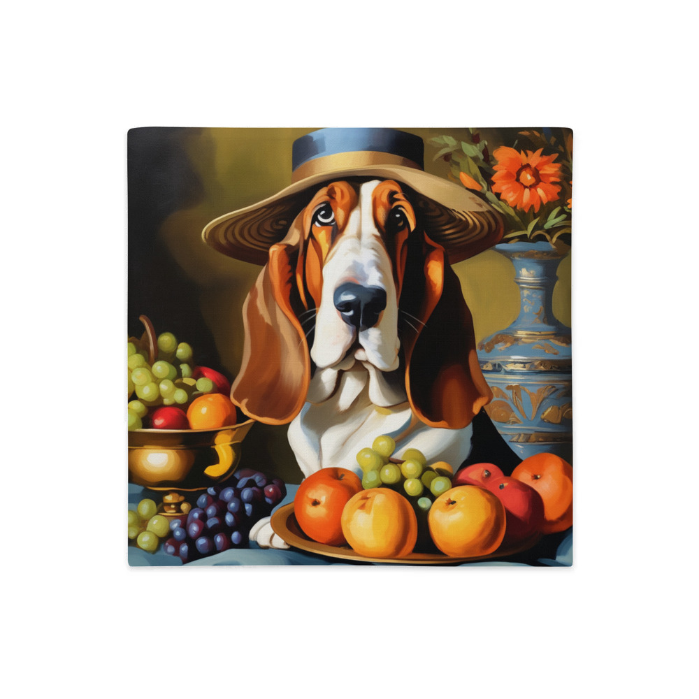 PugMug Custom Basset Hound Premium Pillow Case