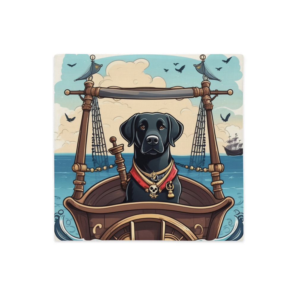 PugMug Custom Black Labrador Retriever Premium Pillow Case