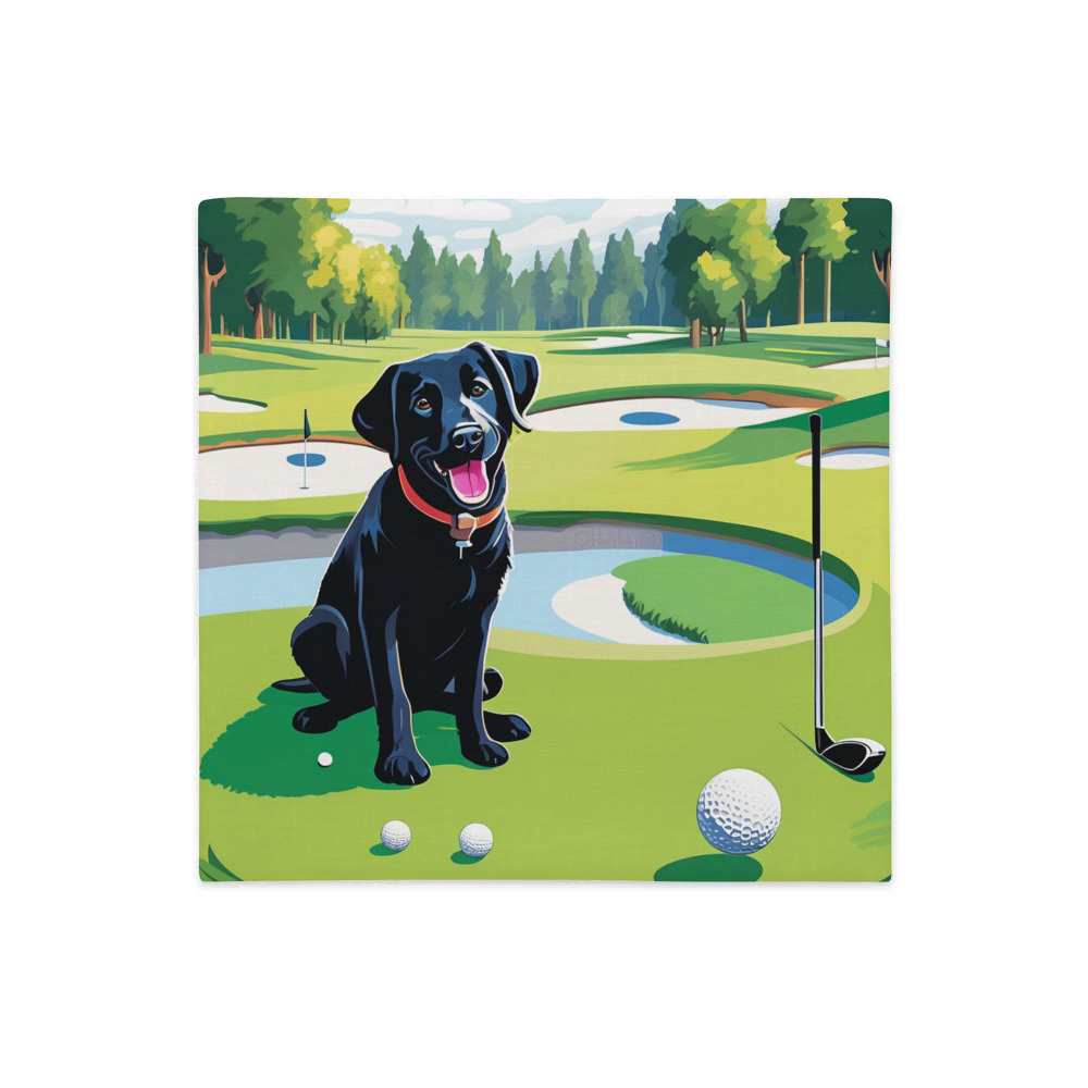 PugMug Custom Black Labrador Retriever Premium Pillow Case